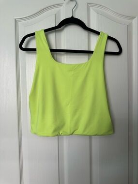Women’s Neon Yellow Tank Cropped Top